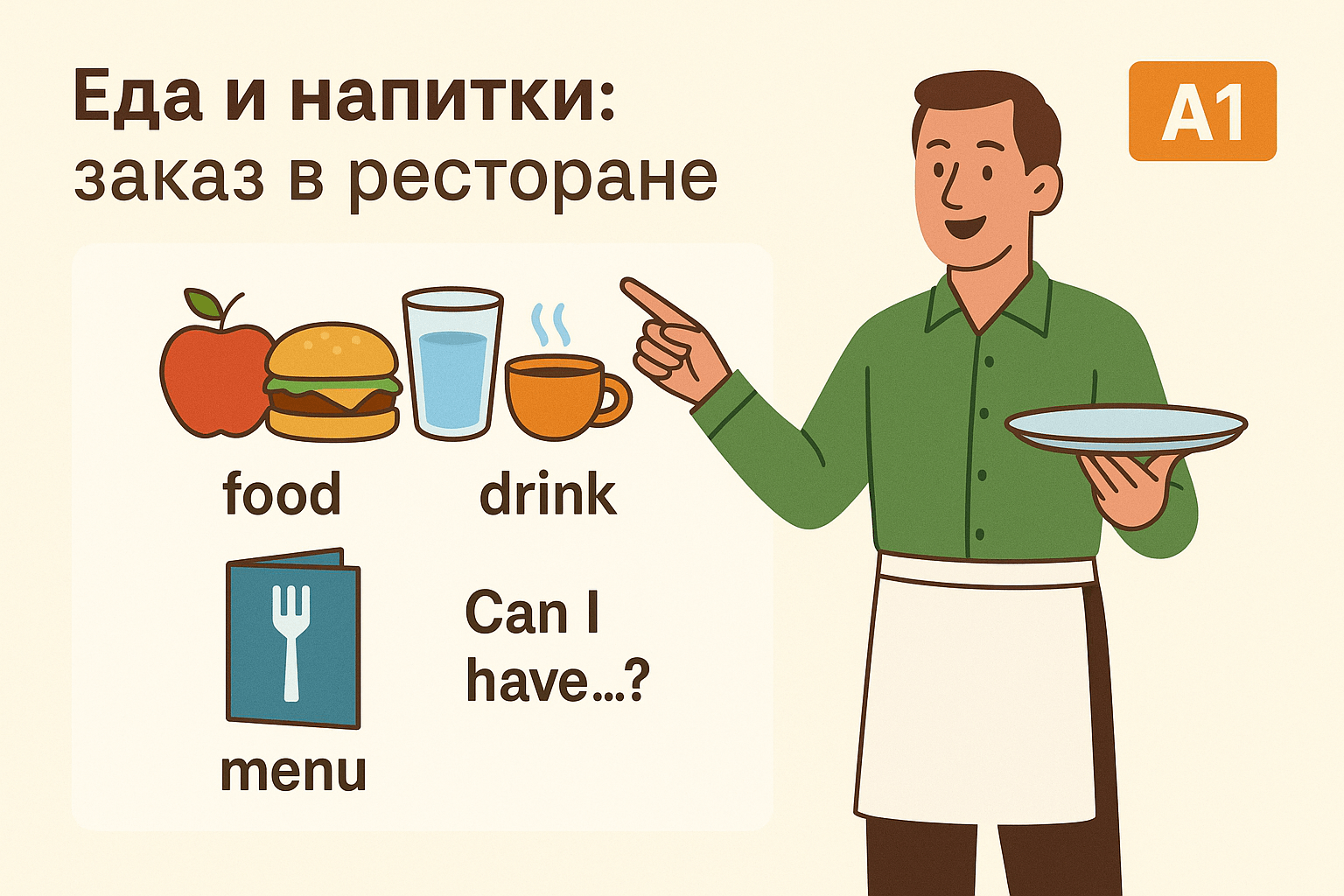 Урок 23. Еда и напитки, заказ в ресторане