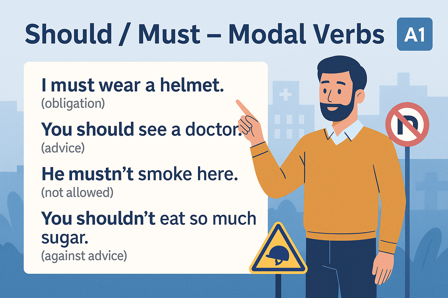 Урок 42: Модальные глаголы should, must