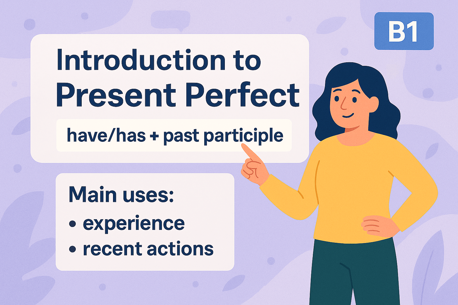 Урок 1 (B1): Введение в Present Perfect: основные формы и употребление
