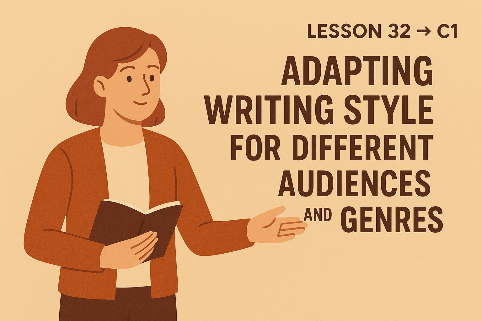 Адаптация стиля письма для различных аудиторий и жанров (урок 32, C1)